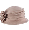 Women's Scala Knit Hat Cloche with Rosettes |Grace Taupe